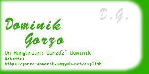 dominik gorzo business card